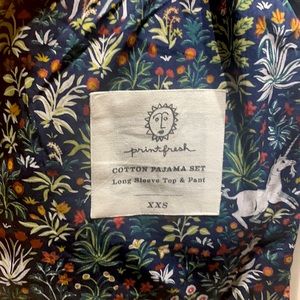 XXS Print Fresh long sleeve pajama set new!